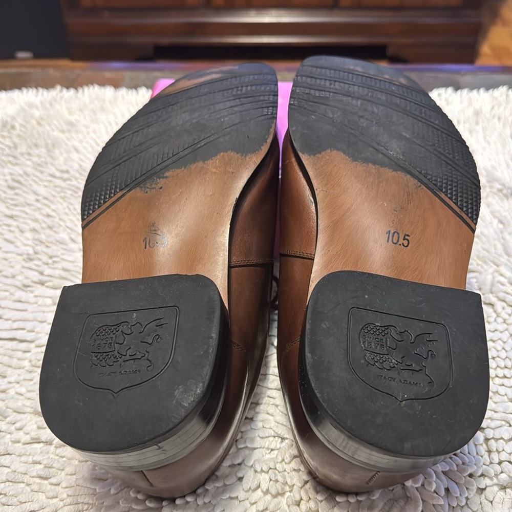 Stacy Adams Elegant Brown Leather Men's Dress Shoes - Picture 7 of 7